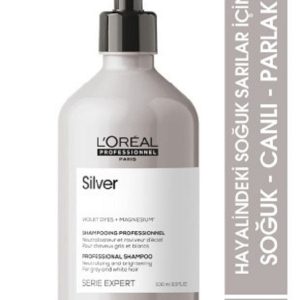 Serie Expert Silver Çok Açık Sarı Gri ve Beyaz Saçlar İçin Renk Dengeleyici Mor Şampuanı 500 ml